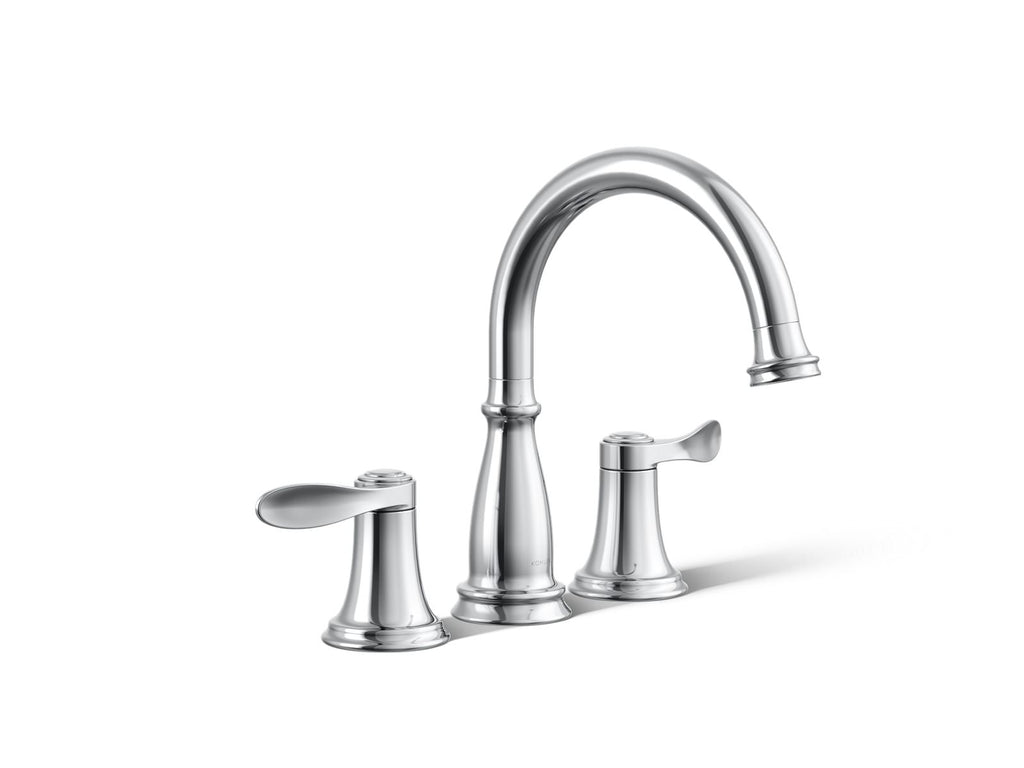 KOHLER K-T26428-4-CP Bellera Deck-Mount Bath Faucet Trim - Polished Chrome
