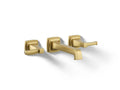 KOHLER K-T26432-4-2MB Riff Wall-Mount Bathroom Sink Faucet Trim, 1.2 Gpm - Vibrant Brushed Moderne Brass