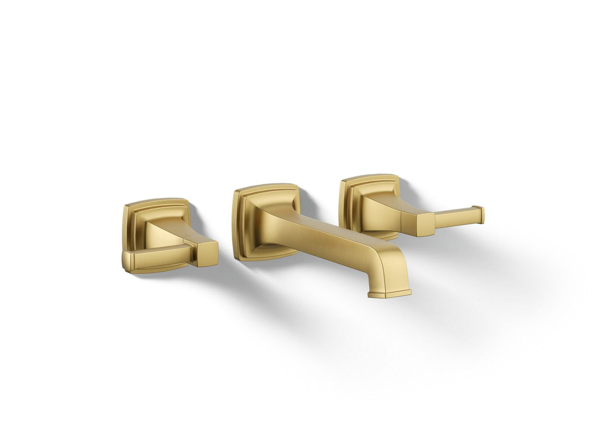 KOHLER K-T26432-4-2MB Riff Wall-Mount Bathroom Sink Faucet Trim, 1.2 Gpm - Vibrant Brushed Moderne Brass