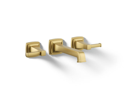 KOHLER K-T26432-4-2MB Riff Wall-mount bathroom sink faucet trim, 1.2 gpm - Vibrant Brushed Moderne Brass