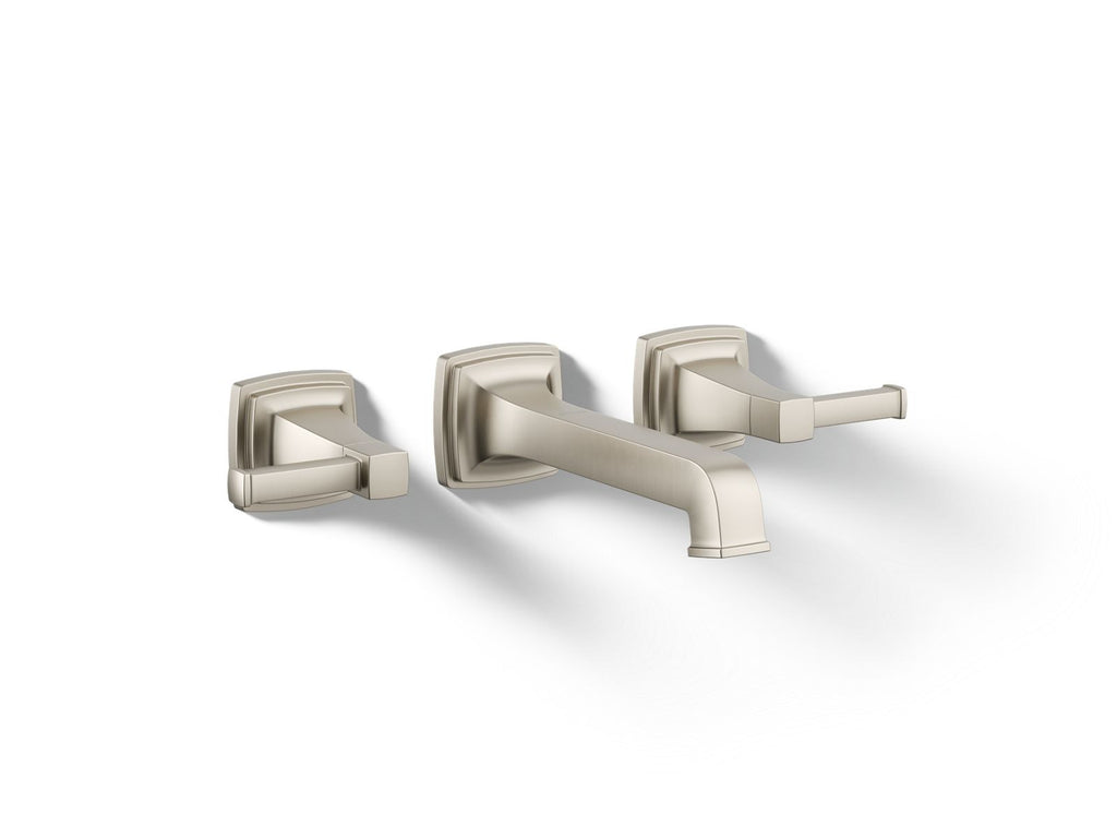 KOHLER K-T26432-4-BN Riff Wall-Mount Bathroom Sink Faucet Trim, 1.2 Gpm - Vibrant Brushed Nickel