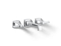 KOHLER K-T26432-4-CP Riff Wall-Mount Bathroom Sink Faucet Trim, 1.2 Gpm - Polished Chrome
