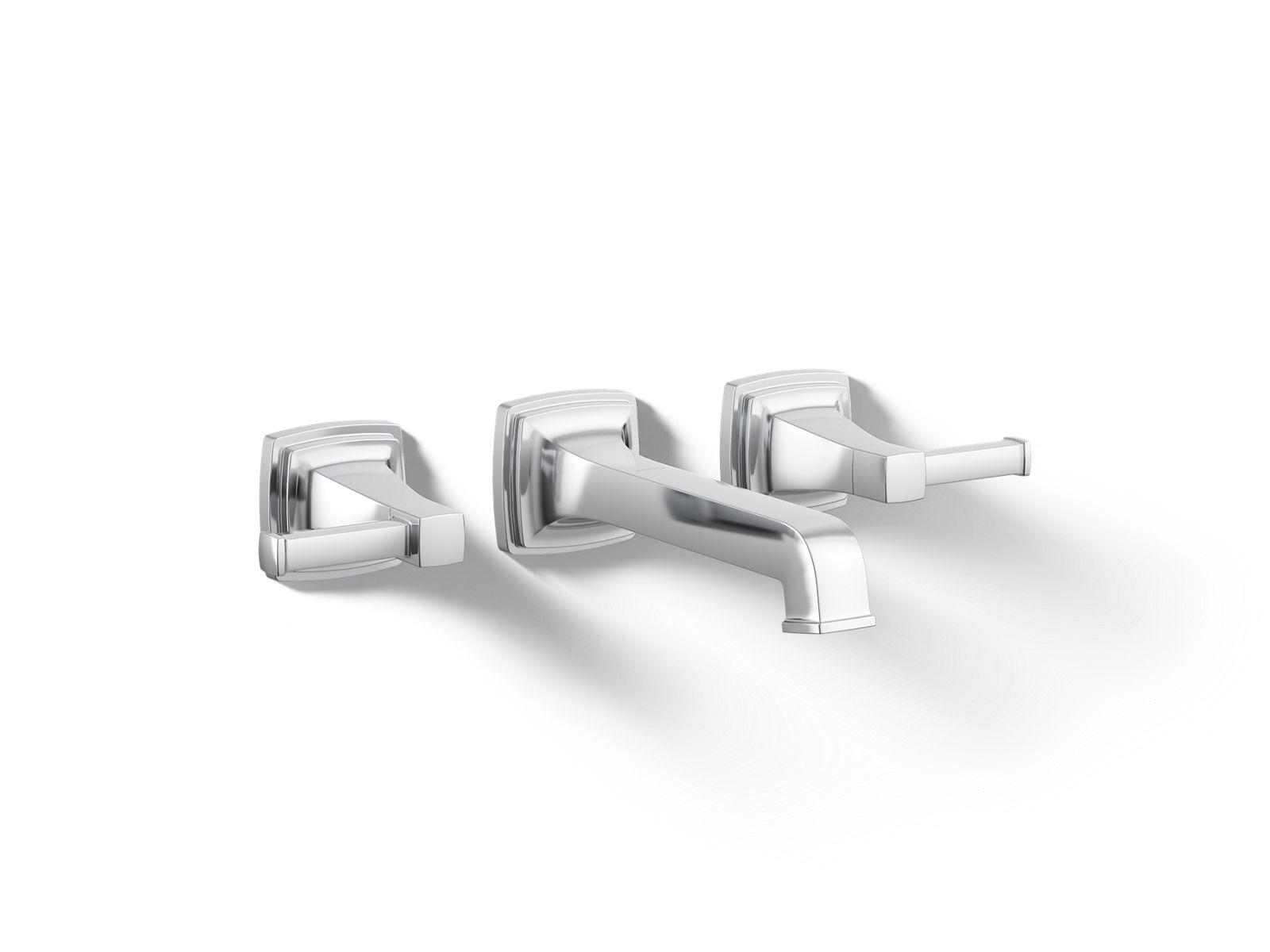 KOHLER K-T26432-4-CP Riff Wall-Mount Bathroom Sink Faucet Trim, 1.2 Gpm - Polished Chrome