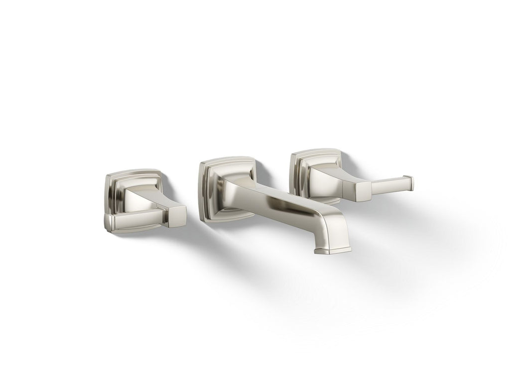 KOHLER K-T26432-4-SN Riff Wall-Mount Bathroom Sink Faucet Trim, 1.2 Gpm - Vibrant Polished Nickel