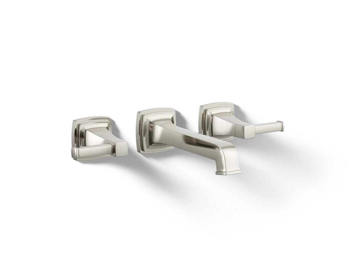 KOHLER K-T26432-4-SN Riff Wall-Mount Bathroom Sink Faucet Trim, 1.2 Gpm - Vibrant Polished Nickel