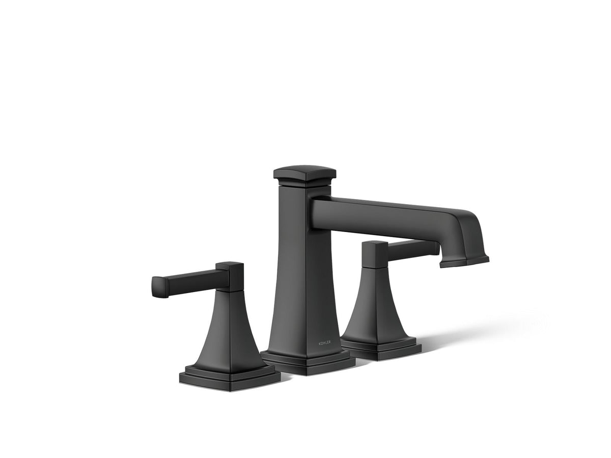 KOHLER K-T26436-4-BL Riff Deck-Mount Bath Faucet Trim With Diverter - Matte Black
