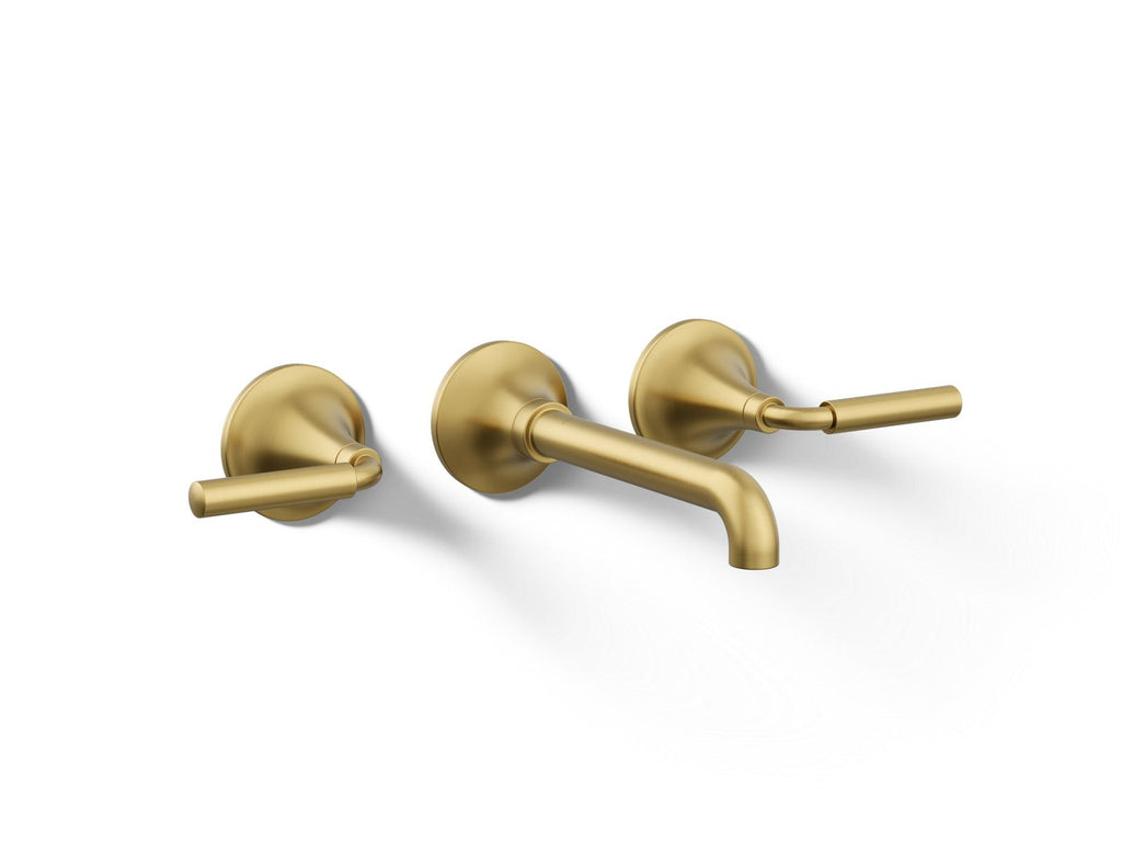 KOHLER K-T26439-4-2MB Tone Wall-Mount Bathroom Sink Faucet Trim, 1.2 Gpm - Vibrant Brushed Moderne Brass