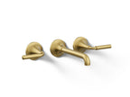 KOHLER K-T26439-4-2MB Tone Wall-Mount Bathroom Sink Faucet Trim, 1.2 Gpm - Vibrant Brushed Moderne Brass