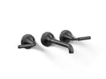 KOHLER K-T26439-4-BL Tone Wall-Mount Bathroom Sink Faucet Trim, 1.2 Gpm - Matte Black