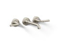 KOHLER K-T26439-4-BN Tone Wall-Mount Bathroom Sink Faucet Trim, 1.2 Gpm - Vibrant Brushed Nickel