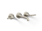 KOHLER K-T26439-4-BN Tone Wall-Mount Bathroom Sink Faucet Trim, 1.2 Gpm - Vibrant Brushed Nickel