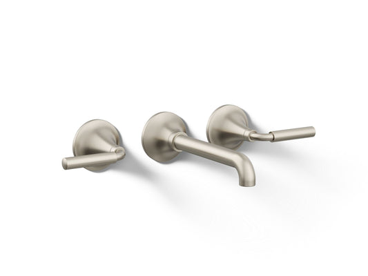 KOHLER K-T26439-4-BN Tone Wall-mount bathroom sink faucet trim, 1.2 gpm - Vibrant Brushed Nickel