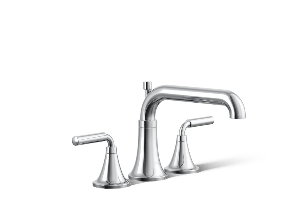 KOHLER K-T26440-4-CP Tone Deck-Mount Bath Faucet Trim With Diverter - Polished Chrome