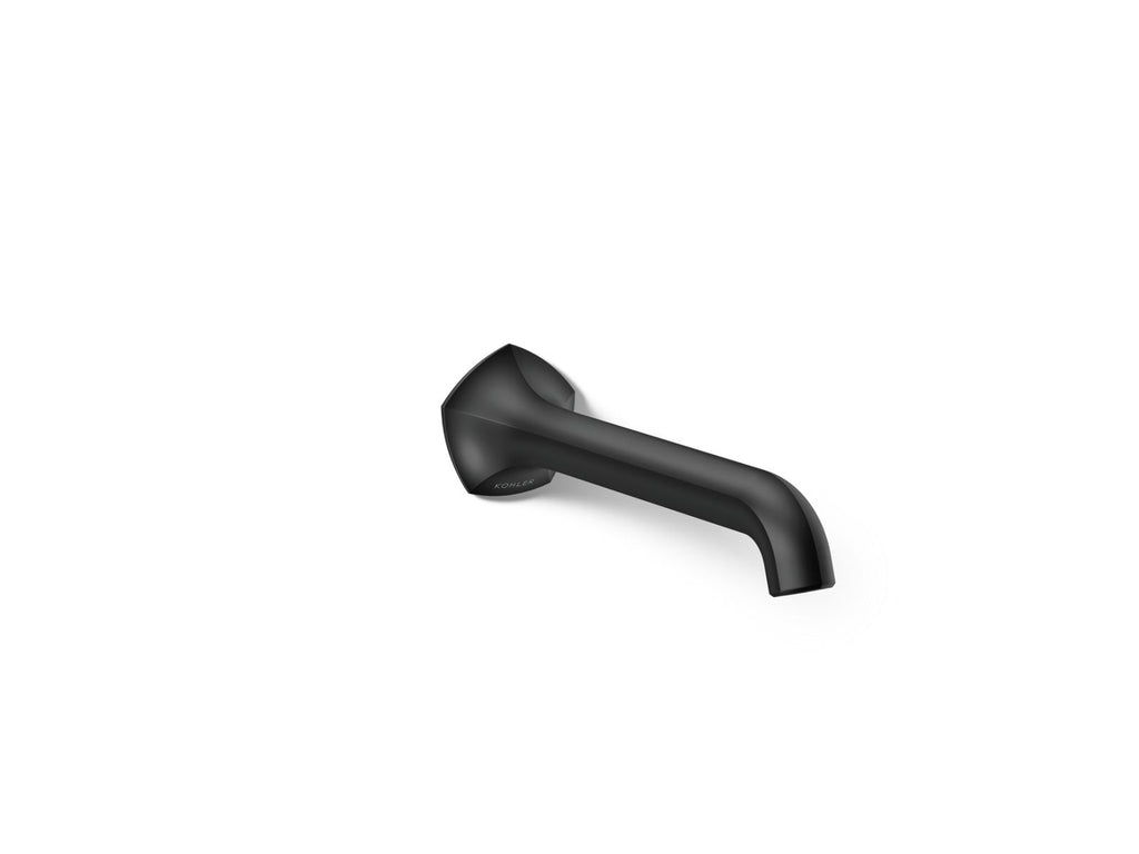 KOHLER K-T27011-ND-BL Occasion Wall-Mount Bathroom Sink Faucet Spout With Straight Design, 1.2 Gpm - Matte Black