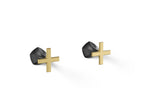 KOHLER K-T27013-3-BMB Occasion Wall-Mount Bathroom Sink Faucet Cross Handle Trim, 1.2 Gpm - Matte Black With Brushed Moderne Brass