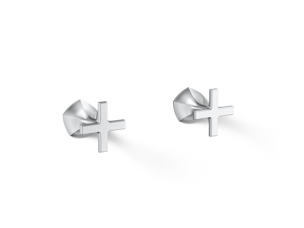KOHLER K-T27013-3-CP Occasion Wall-Mount Bathroom Sink Faucet Cross Handle Trim, 1.2 Gpm - Polished Chrome