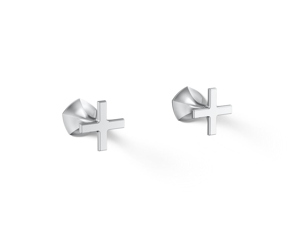 KOHLER K-T27013-3-CP Occasion Wall-Mount Bathroom Sink Faucet Cross Handle Trim, 1.2 Gpm - Polished Chrome