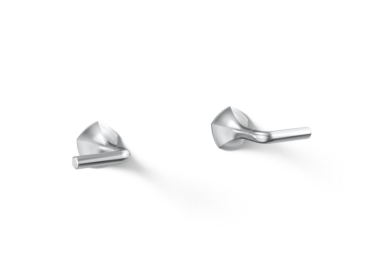 KOHLER K-T27013-4-CP Occasion Wall-Mount Bathroom Sink Faucet Lever Handle Trim, 1.2 Gpm - Polished Chrome