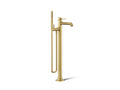 KOHLER K-T27025-4-2MB Occasion Floor-Mount Bath Filler Trim With Handshower - Vibrant Brushed Moderne Brass