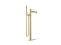 KOHLER K-T27025-4-AF Occasion Floor-Mount Bath Filler Trim With Handshower - Vibrant French Gold