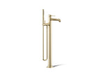 KOHLER K-T27025-4-AF Occasion Floor-Mount Bath Filler Trim With Handshower - Vibrant French Gold