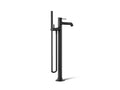 KOHLER K-T27025-4-BL Occasion Floor-Mount Bath Filler Trim With Handshower - Matte Black