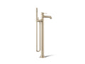 KOHLER K-T27025-4-BV Occasion Floor-Mount Bath Filler Trim With Handshower - Vibrant Brushed Bronze