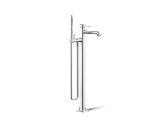KOHLER K-T27025-4-CP Occasion Floor-mount bath filler trim with handshower - Polished Chrome