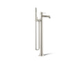 KOHLER K-T27025-4-SN Occasion Floor-Mount Bath Filler Trim With Handshower - Vibrant Polished Nickel