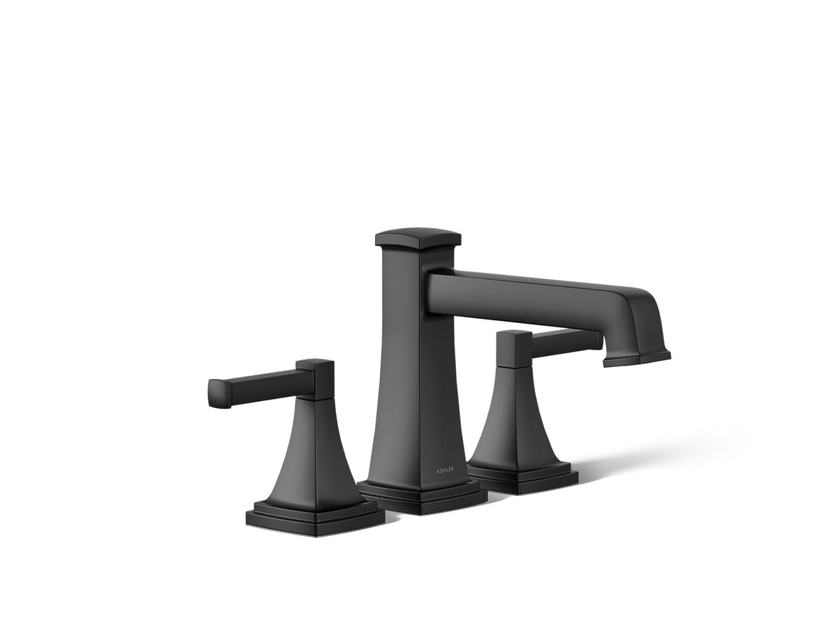 KOHLER K-T27405-4-BL Riff Deck-Mount Bath Faucet Trim - Matte Black