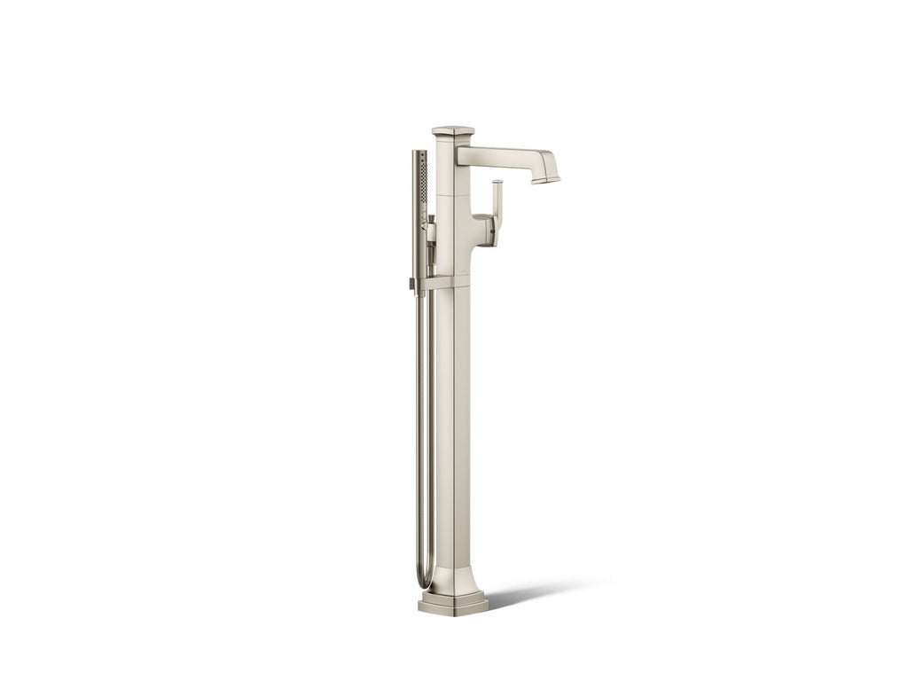 KOHLER K-T27408-4-BN Riff Floor-Mount Bath Filler Trim With Handshower - Vibrant Brushed Nickel