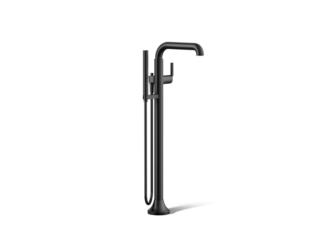 KOHLER K-T27424-4-BL Tone Floor-Mount Bath Filler Trim With Handshower - Matte Black