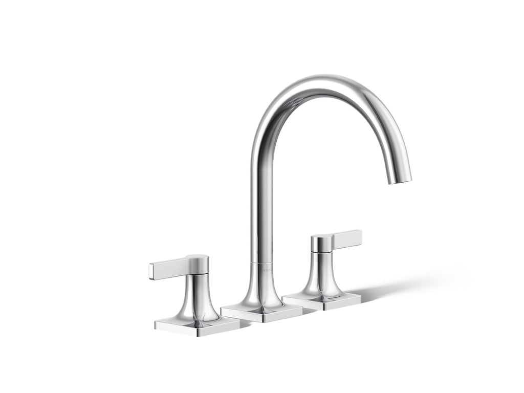KOHLER K-T28131-4-CP Venza Deck-Mount Bath Faucet Trim - Polished Chrome