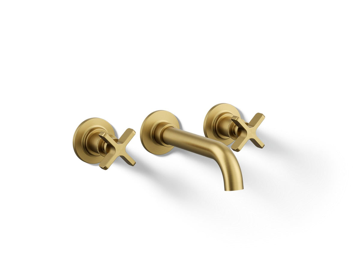 KOHLER K-T35909-3-2MB Castia By Studio Mcgee Wall-Mount Bathroom Sink Faucet Trim, 1.2 Gpm - Vibrant Brushed Moderne Brass