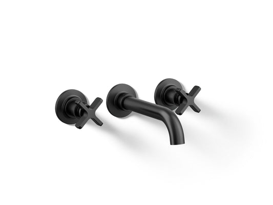 KOHLER K-T35909-3-BL Castia By Studio Mcgee Wall-Mount Bathroom Sink Faucet Trim, 1.2 Gpm In Matte Black