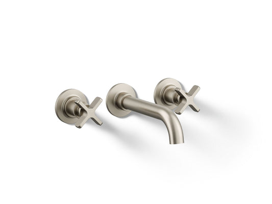 KOHLER K-T35909-3-BN Castia by Studio McGee Wall-mount bathroom sink faucet trim, 1.2 gpm - Vibrant Brushed Nickel