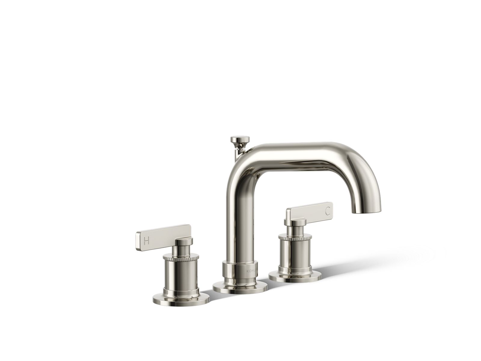 KOHLER K-T35912-4-SN Castia By Studio Mcgee Deck-Mount Bath Faucet Trim With Diverter - Vibrant Polished Nickel