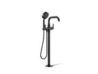 KOHLER K-T35924-4-BL Castia By Studio Mcgee Floor-Mount Bath Filler Trim With Handshower - Matte Black