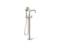 KOHLER K-T35924-4-BN Castia By Studio Mcgee Floor-Mount Bath Filler Trim With Handshower - Vibrant Brushed Nickel
