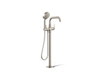 KOHLER K-T35924-4-BN Castia By Studio Mcgee Floor-Mount Bath Filler Trim With Handshower - Vibrant Brushed Nickel