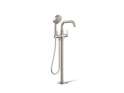 KOHLER K-T35924-4-BN Castia by Studio McGee Floor-mount bath filler trim with handshower - Vibrant Brushed Nickel
