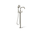 KOHLER K-T35924-4-SN Castia By Studio Mcgee Floor-Mount Bath Filler Trim With Handshower - Vibrant Polished Nickel