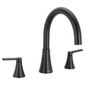 MOEN T430BL Jase Two-Handle Non Diverter Roman Tub Faucet - Matte Black