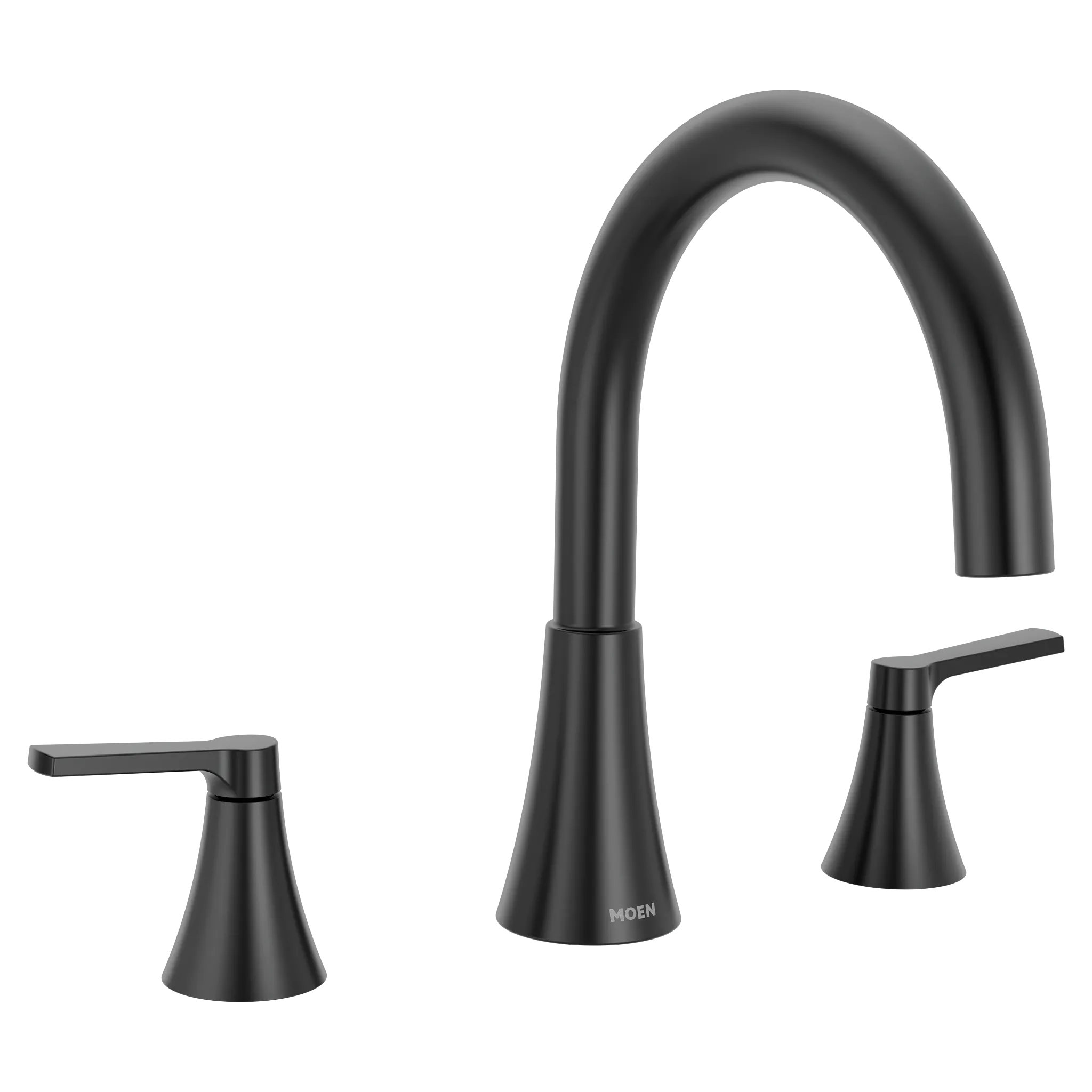 MOEN T430BL Jase Two-Handle Non Diverter Roman Tub Faucet - Matte Black