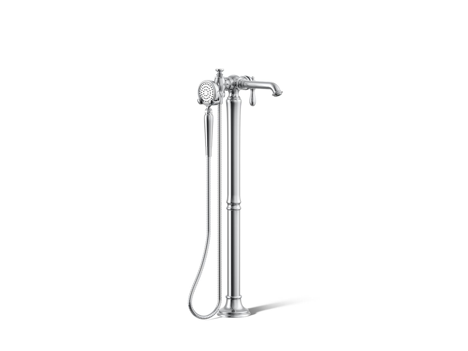 KOHLER K-T72790-9M-CP Artifacts Floor-Mount Bath Filler Trim With Handshower - Polished Chrome