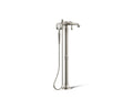 KOHLER K-T72790-9M-SN Artifacts Floor-Mount Bath Filler Trim With Handshower - Vibrant Polished Nickel