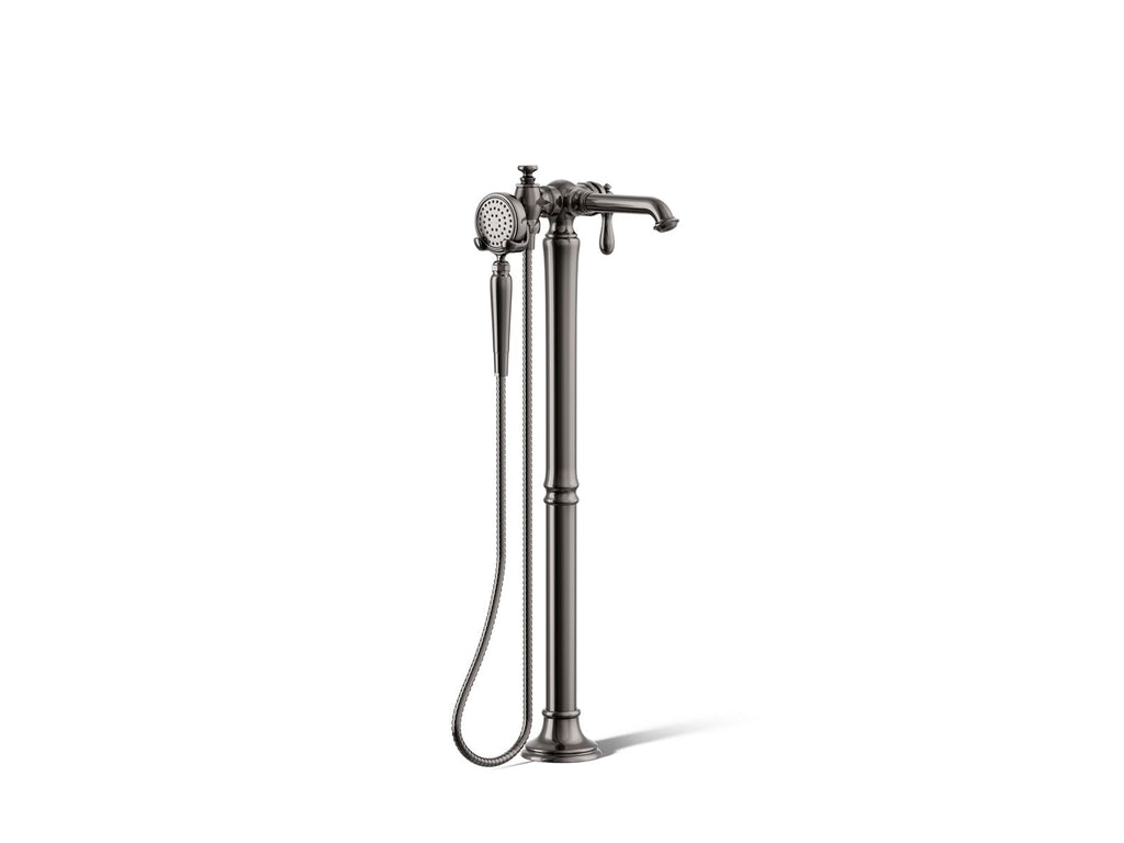 KOHLER K-T72790-9M-TT Artifacts Floor-Mount Bath Filler Trim With Handshower - Vibrant Titanium