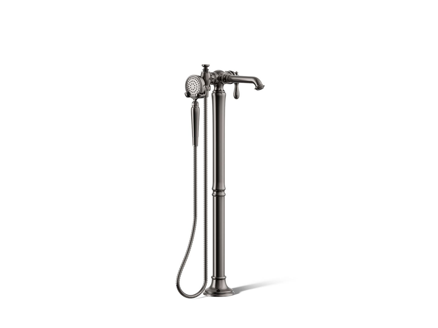 KOHLER K-T72790-9M-TT Artifacts Floor-mount bath filler trim with handshower - Vibrant Titanium