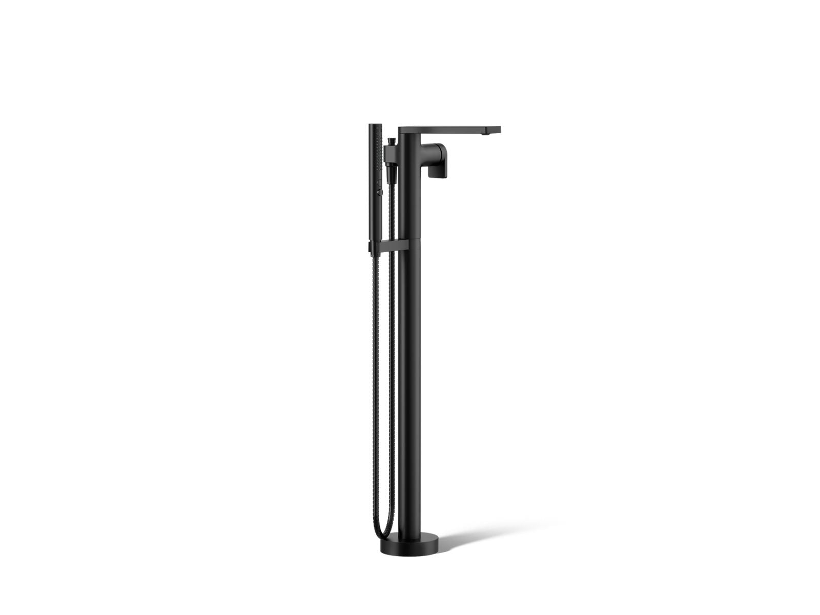 KOHLER K-T73087-4-BL Composed Floor-Mount Bath Filler Trim With Handshower - Matte Black