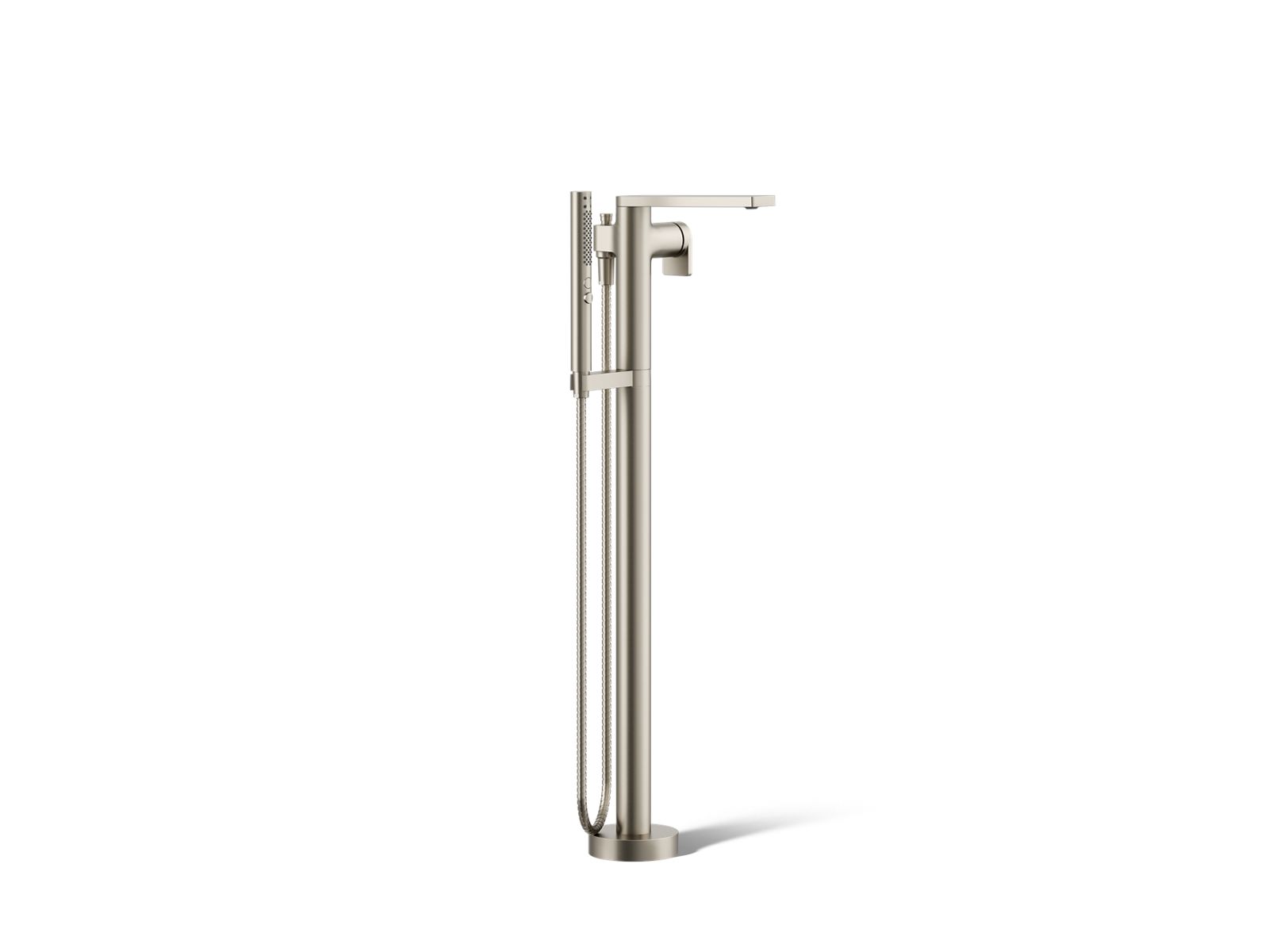 KOHLER K-T73087-4-BN Composed Floor-Mount Bath Filler Trim With Handshower - Vibrant Brushed Nickel